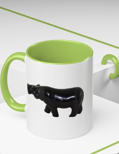 Black Hippo Accent Coffee Mug