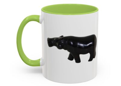Black Hippo Accent Coffee Mug