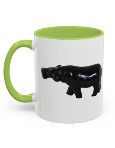 Black Hippo Accent Coffee Mug