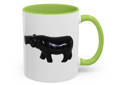 Black Hippo Accent Coffee Mug