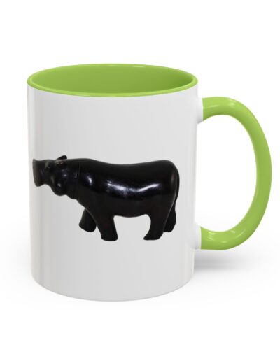 Black Hippo Accent Coffee Mug