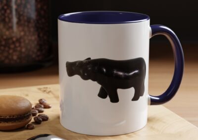 Black Hippo Accent Coffee Mug