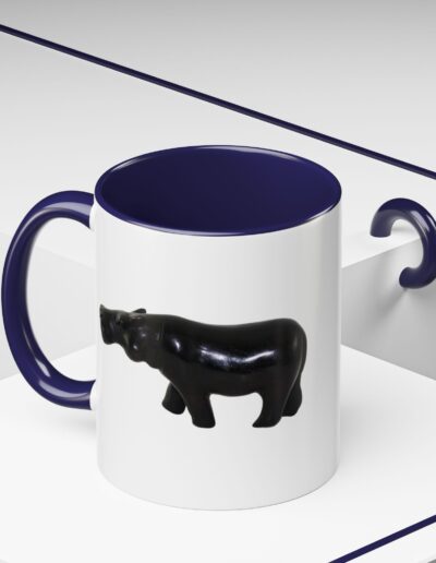 Black Hippo Accent Coffee Mug
