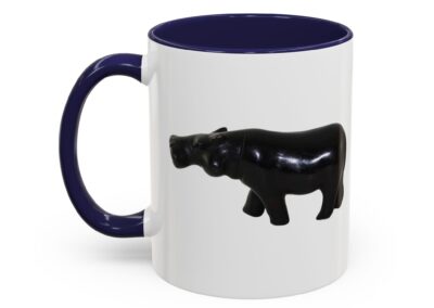 Black Hippo Accent Coffee Mug