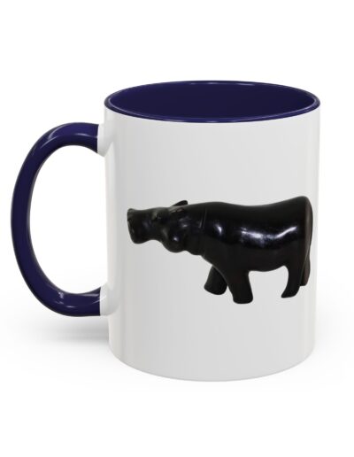 Black Hippo Accent Coffee Mug
