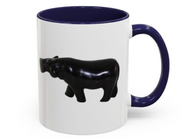 Black Hippo Accent Coffee Mug