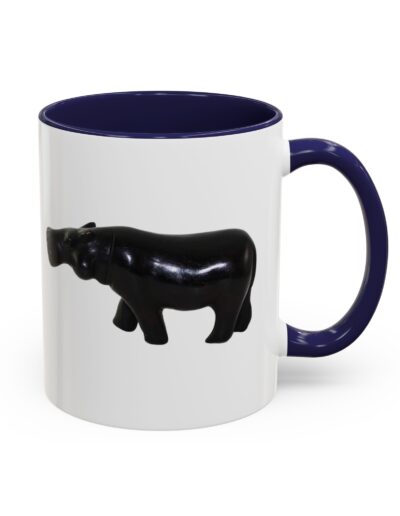 Black Hippo Accent Coffee Mug