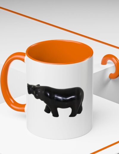 Black Hippo Accent Coffee Mug