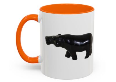 Black Hippo Accent Coffee Mug