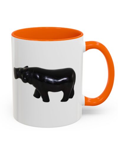 Black Hippo Accent Coffee Mug