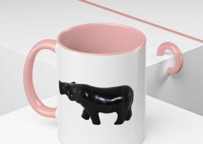 Black Hippo Accent Coffee Mug