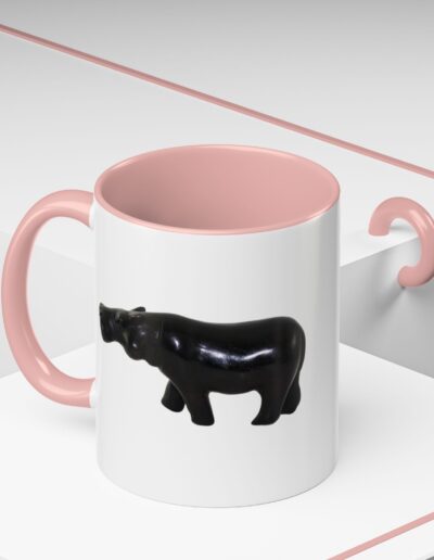 Black Hippo Accent Coffee Mug