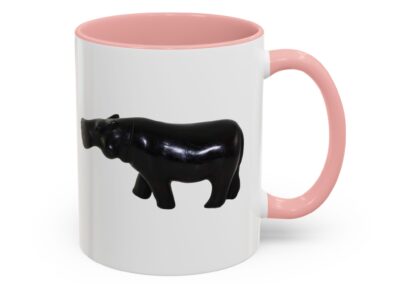 Black Hippo Accent Coffee Mug