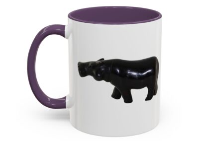 Black Hippo Accent Coffee Mug