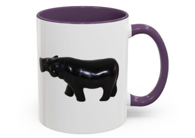 Black Hippo Accent Coffee Mug