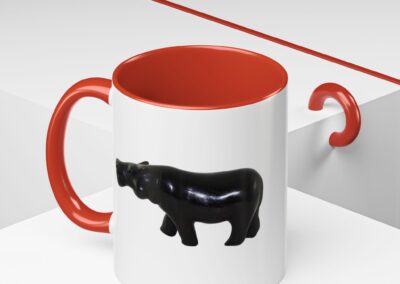 Black Hippo Accent Coffee Mug