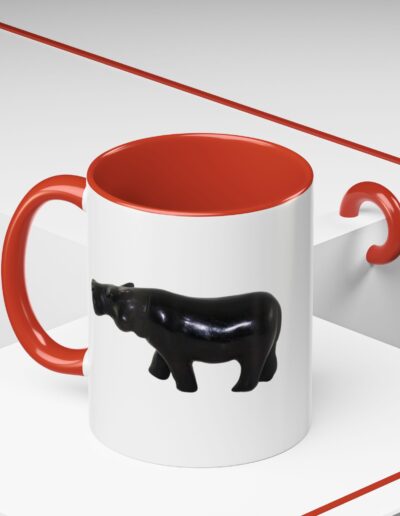 Black Hippo Accent Coffee Mug