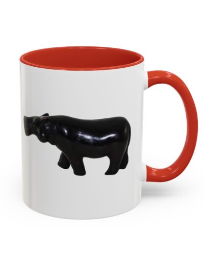 Black Hippo Accent Coffee Mug
