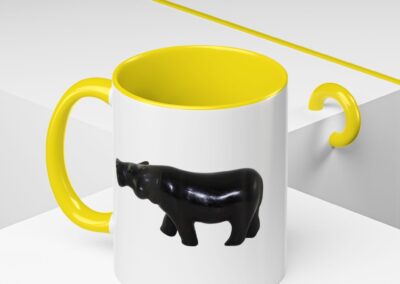 Black Hippo Accent Coffee Mug
