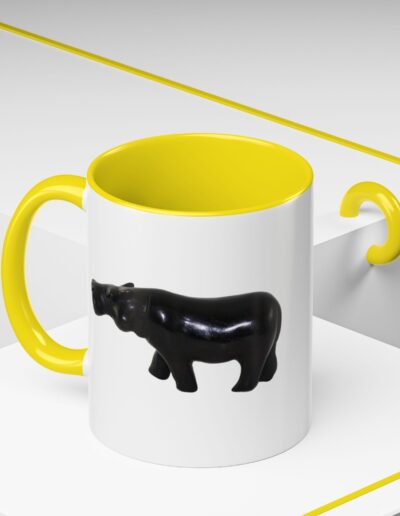 Black Hippo Accent Coffee Mug