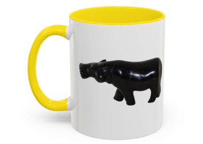 Black Hippo Accent Coffee Mug
