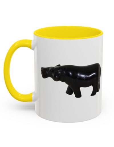 Black Hippo Accent Coffee Mug