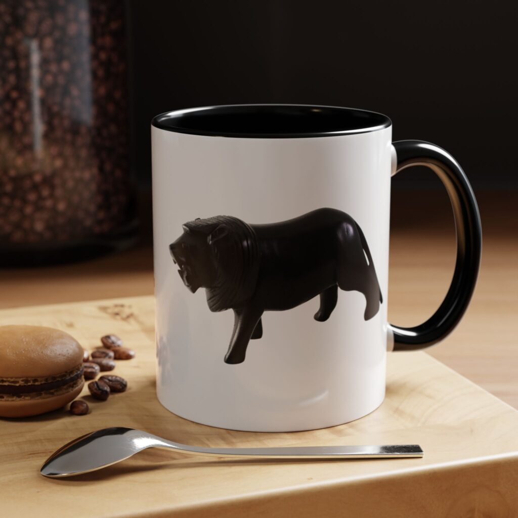 Black Lion Accent Coffee Mug