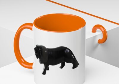 Black Lion Accent Coffee Mug