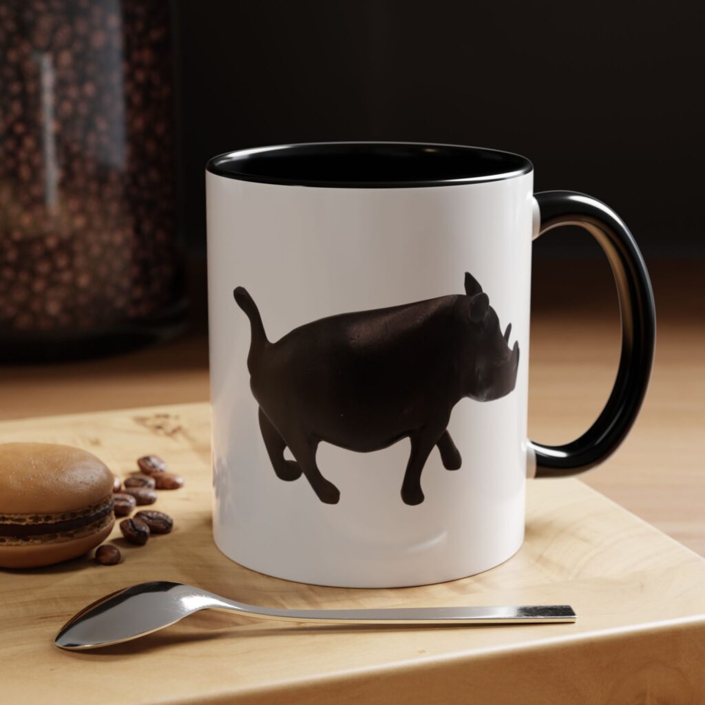 Black Warthog Accent Coffee Mug
