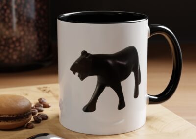 Stylish Accent Coffee Mug with Black Panther Design