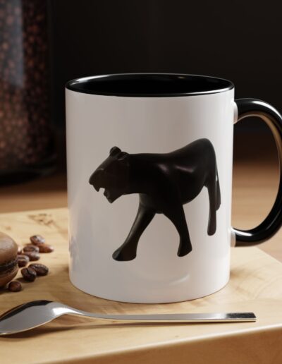 Stylish Accent Coffee Mug with Black Panther Design