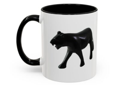 Stylish Accent Coffee Mug with Black Panther Design