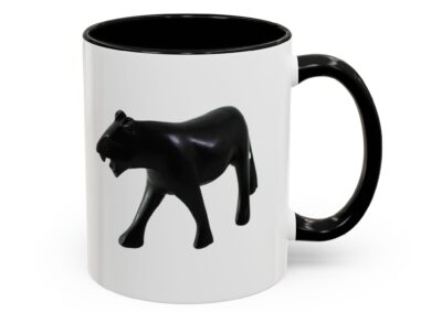 Stylish Accent Coffee Mug with Black Panther Design