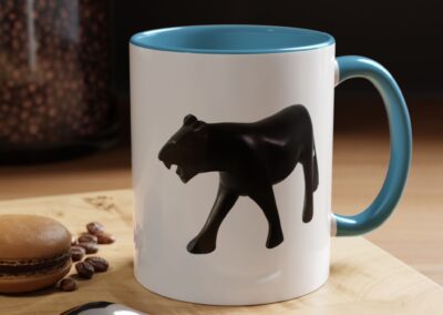 Stylish Accent Coffee Mug with Black Panther Design