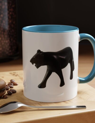 Stylish Accent Coffee Mug with Black Panther Design
