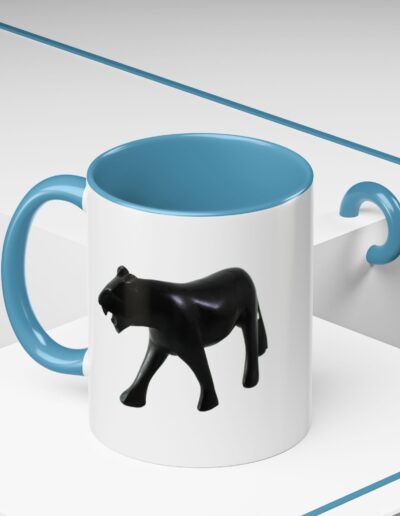 Stylish Accent Coffee Mug with Black Panther Design