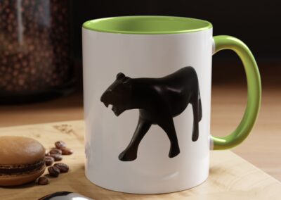Stylish Accent Coffee Mug with Black Panther Design