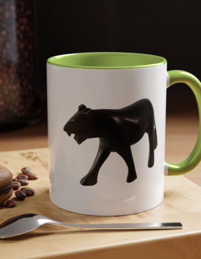 Stylish Accent Coffee Mug with Black Panther Design