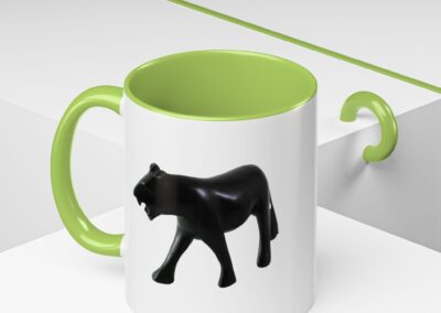 Stylish Accent Coffee Mug with Black Panther Design