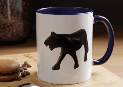 Stylish Accent Coffee Mug with Black Panther Design