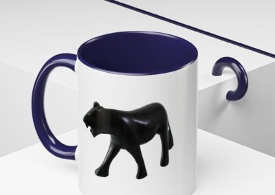 Stylish Accent Coffee Mug with Black Panther Design