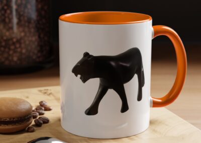 Stylish Accent Coffee Mug with Black Panther Design