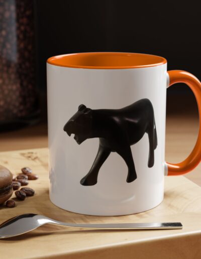 Stylish Accent Coffee Mug with Black Panther Design