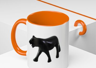 Stylish Accent Coffee Mug with Black Panther Design