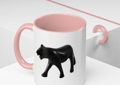 Stylish Accent Coffee Mug with Black Panther Design
