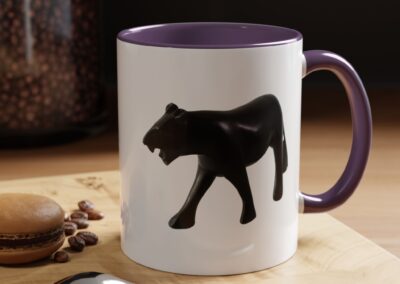 Stylish Accent Coffee Mug with Black Panther Design