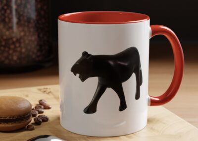 Stylish Accent Coffee Mug with Black Panther Design