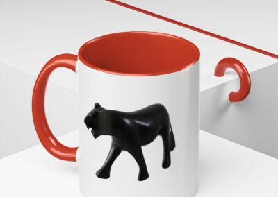 Stylish Accent Coffee Mug with Black Panther Design