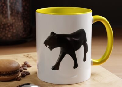 Stylish Accent Coffee Mug with Black Panther Design