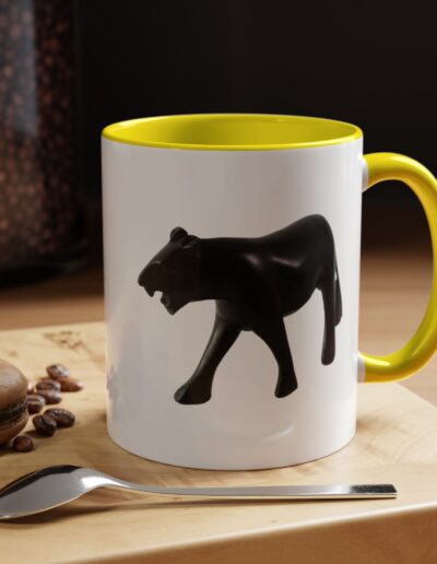 Stylish Accent Coffee Mug with Black Panther Design